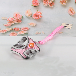 Top selling sandwich fabric pet harness leash